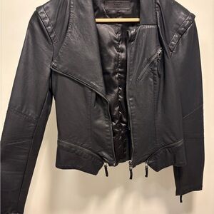 Women's Black Vegan Leather Jacket